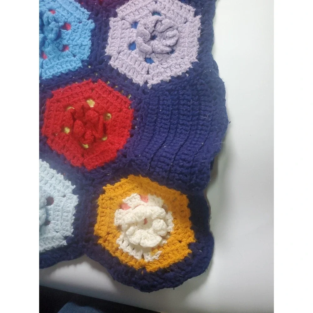 Floral Afghan Throw Blanket Muilti Color